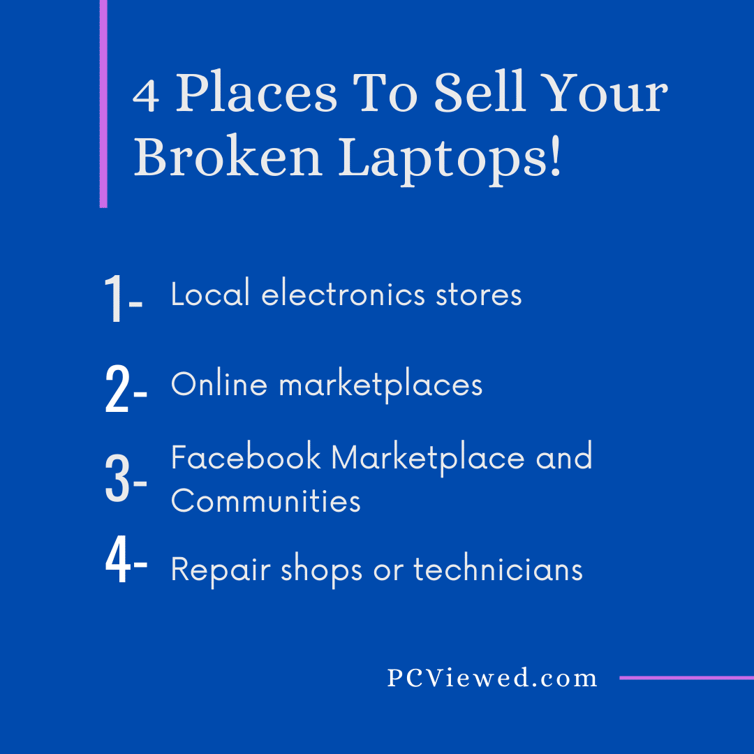 4 Places To Sell Your Broken Laptops by PCViewed