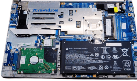 how the back of a laptop will look like once the cover is removed